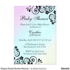 Elegant Pastel Gender Neutral Girl Boy Baby Shower Invitation Zazzle Com Baby Shower Invitations For Boys Boy Baby Shower Card Baby Shower Invitations