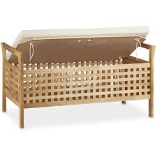 Banc De Rangement En Bois De Noyer Banquette Assise Coffre De Rangement Meuble A Chaussure Avec Coussin 92 6 Cm Bois 3013007 Banc coffre en bois banquette de rangement style vintage ancien rétro. banc de rangement en bois de noyer banquette assise coffre de rangement meuble a chaussure avec coussin 92 6 cm bois