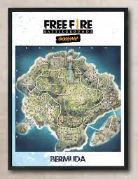 Modello con effetto jacquard, motivo a righe, vita elasticizzata con chiusura a coulisse, tasche laterali a soffietto, vestibilità gamba dritta e altezza. Free Fire Ff Peta Bermuda Map Poster Hd Booyah Ukuran A3 Lazada Indonesia