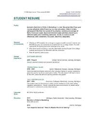 A Good Resume Summary Sample Letter Of Recommendation For High School Student Job College Resume Template College Resume Student Resume