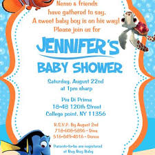 Finding Nemo Baby Shower Invitation Finding Nemo Baby Shower Nemo Baby Shower Baby Shower Invitations For Boys