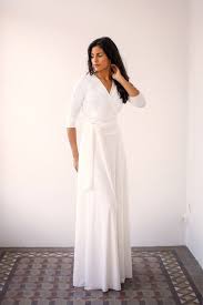 Wedding Wrap Dress Wedding Dress Long Wrap Dress Long White Etsy White Dress With Sleeves Long White Dress Long Wrap Dress
