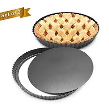 Marx Set Of 2 Nonstick 11 Inch Pizza Pan Quiche Pan With Removable Bottom Removable Loose Bottom Quiche Pan Tart Pie Pan You Ca Quiche Pan Tart Pan Pie Pan