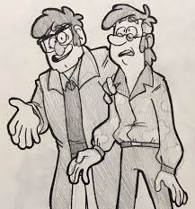 Ford And Fidds Gravity Falls Garden Drawing Gravity
