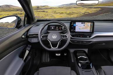 Factory dashboard layout and 10-inch Discover Pro infotainment system, AI generated
