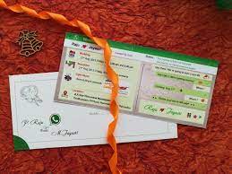 Quirky Whatsapp Theme Invite From The Creative Design Team Of Dreamcards Wedding Invitation Card Design Digital Invitations Wedding Unusual Wedding Invitations