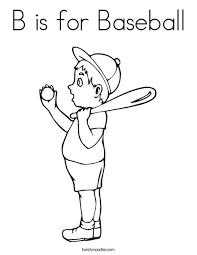 Coloring is essential to the overall development of a child. B Is For Baseball Coloring Page Twisty Noodle