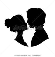 Black And White Kiss Silhouette Silhouettes Of Loving Couple Black Against White Background By Olga Lebedeva Via Shutterstock Kissing Silhouette Couple Silhouette Wedding Silhouette