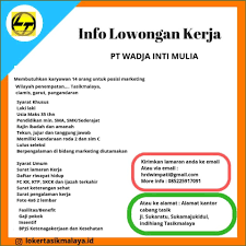 Lowongan kerja pt sapta warna cemerlang juni 2021. Lowongan Kerja Loker Tasikmalaya Setiap Hari Update Facebook