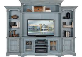 Mountain Bluff Blue 5 Pc Wall Unit Wall Units Colors Rooms To Go Wall Unit White Entertainment Center