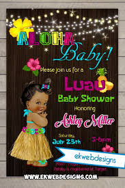Aloha Baby Custom Luau Baby Shower Invitations