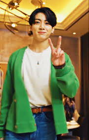  Jungkook Jk Bts Green Shirt Photocard Jungkook
