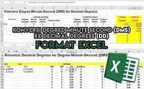 Konversi Degree Minute Second Dms Ke Decimal Degress Dd Sebaliknya Excel Decimal