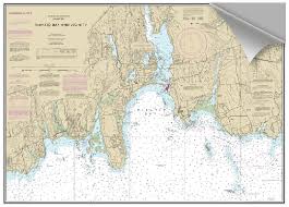 Peel And Stick Nautical Chart Of Niantic Bay Ct