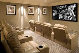 Media Room Transitional Home Theater Minneapolis By John Kraemer Sons You can easily find latest home cinema ideas on the internet and create your own space.
