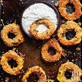 Crispy Delicata Rings With Herbed Buttermilk Dip