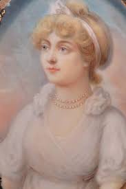 Hand Painted Miniature Portrait Lady Colbourne By William Hobday