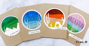 Handmade paper quelling greeting cards. Tissue Paper Art Tearing For Diy Cards And Crafts It S Me Jd