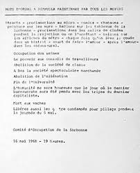Il est interdit d'interdire, ce n'est qu'un début, continuons le combat, ce sont les slogans des manifestants de mai 68. Mai 68 Wikipedia