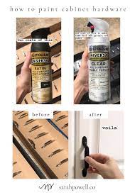 Rustoleum metallic oil rubbed bronze spray paint. Cheap And Easy Diy How To Spray Paint Cabinet Hardware Sarah Powell