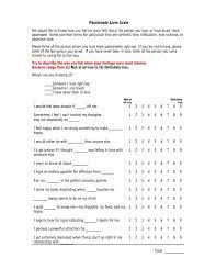 Passionate love scale test