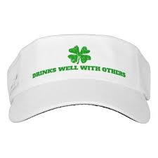 Funny St Patricks Day Party Sun Visor Cap Hat Zazzle Com Funny Saint Patricks St Patrick S Day Diy St Patricks Day