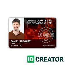 Once you've wrapped up your design, download and save your id card as a pdf, png or jpg. Idcreator Com Id Badge Maker Free Id Card Software 1 855 Make Ids Id Badge Maker Badge Maker Fire Department