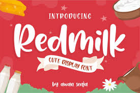 Redmilk Cute Display Font 823585 Fancy Font Bundles Fancy Fonts Stationary Art New Fonts