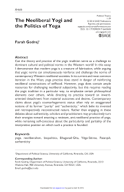 Albany ca hatha yoga classeshatha yoga exercise is employed for health insurance and vitality mainly. Pdf The Neoliberal Yogi And The Politics Of Yoga