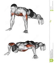 Exercising. Pushups stock illustration. Illustration of target ...