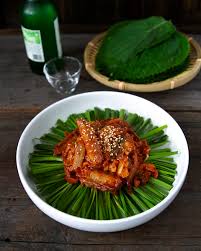 korean spicy hagfish stir fryt-square in the kitchen