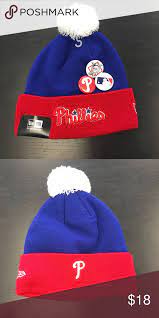 Nwt Philadelphia Phillies New Era Pom Beanie Hat Beanie Hats Pom Beanie Beanie