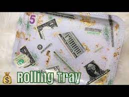 Money Tray Rolling Tray Beauty Tray Diy Youtube Diy Tray Resin Diy Diy Resin Tray