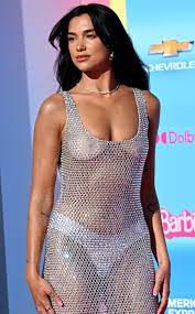 Dua Lipa wears see-through dress at 'Barbie' LA premiere