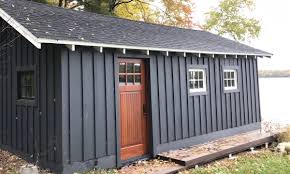 Place the skirt board at the bottom of where the siding will end, and make sure it's level before moving onto the next steps. Board And Batten Siding Install