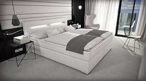 Sam Design Boxspringbett Savona Mit Samolux Bezug In Weiss Led Beleuchtung Bonellfederkern Matratze Box Mit Holzrahmen Un Luxurious Bedrooms Home Decor Bed