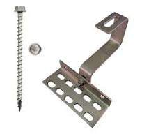QuickBOLT 17617 180° All Tile Roof Hook w/ 9mm Height Adjust Range Kit For  Bottom Mount Rails & 1/4 x 3-inch Screws