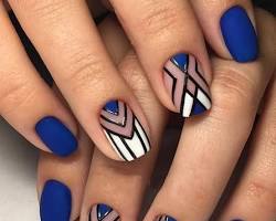 Image of Geometric nails nail art design