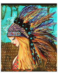 Free Spirit Ll Bohemian Girl Fine Art Print Etsy Art Bohemian Art Boho Art