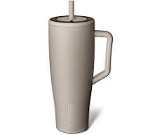 BrüMate Era - Vaso aislado 100 % a prueba de fugas con tapa y pajilla,  hecho de acero inoxidable, base compatible con portavasos y asa, hecho de  acero ...