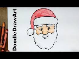 How To Draw Santa Claus Face Step By Step Lesson Cartoon Easy Beginners With Coloring Page Youtube