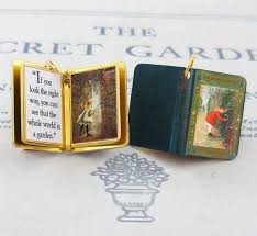Miniature Book Quote Pendant The Secret Garden By Frances Etsy Miniature Books Quote Pendant Charming Quotes