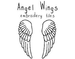 Angel Wings Embroidery Machine Files Pattern Design Hus Jef Pes Dst All Form Angel Wings Embroidery Design Machine Embroidery Patterns Cute Embroidery Patterns