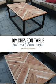 Diy Outdoor Chevron Coffee Table Diy Huntress In 2020 Chevron Coffee Tables Coffee Table Coffee Table Design