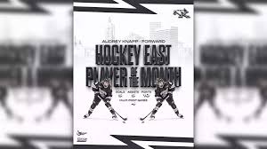 Audrey Knapp Recognized As Hockey East Player Of The Month - Providence  College Athletics