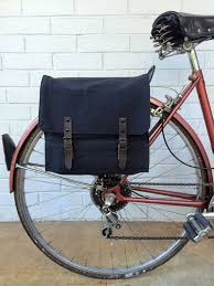 Vintage Black Military Surplus Style Messenger Bag Bicycle Pannier Bicycle Panniers Pannier Bicycle