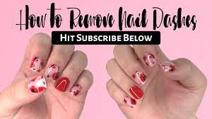 Remove the excess glue with nail polish remover and a cotton round. How To Remove Red Aspen Nail Dashes Youtube