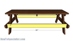 8 Foot Picnic Table Plans Howtospecialist How To Build Step By Step Diy Plans Picnic Table Plans Wooden Picnic Tables Picnic Table