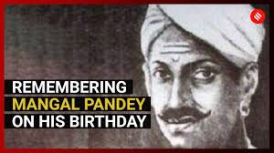 Fan holds up a slogan from the movie mangal pandey starring the film starindian film actor aamir khan outside his residence in bandra on the day of. Remembering Mangal Pandey On His Birthday Youtube