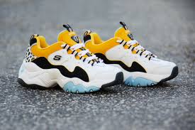 Smooth leather, soft suede and mesh fabric in a lace up sporty athletic fashion sneaker with stitching. Skechers D Lites X One Piece Collection Has Arrived In Singapore The Lifestyle Collective